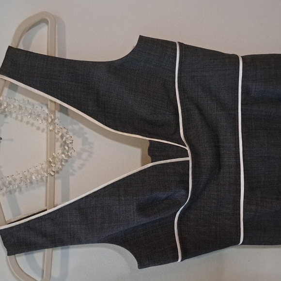 AndyThe Anh Black and White Piping  Form Fitted Dress Women's Size 8 - Picture 3 of 5